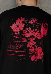 Фото - Чоловіча якісна футболка Staff red flowers oversize - Men box