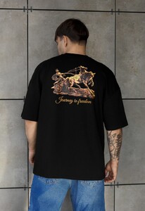 Фото - Чоловіча якісна футболка Staff freedom oversize - Men box