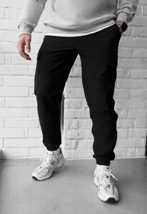 Фото - Мужские легкие штаны Staff cargo hi black - Men box