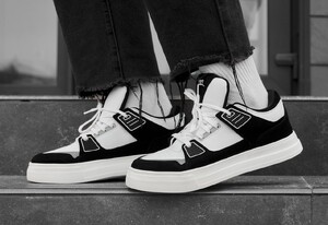 Фото - Чоловічі кросівки з перфорацією Staff white & black reflective - Men box