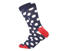 Фото - Носки высокие Friendly Socks темно-синие в белый горох - Men box