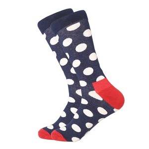 Фото - Носки высокие Friendly Socks темно-синие в белый горох - Men box