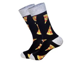 Фото - Носки Friendly Socks черного цвета с ярким принтом Pizza - Men box