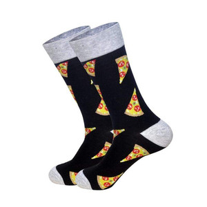 Фото - Носки Friendly Socks черного цвета с ярким принтом Pizza - Men box
