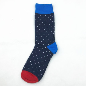 Фото - Носки высокие Friendly Socks темно-синие с красными пятками - Men box