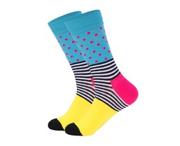 Фото - Носки от Friendly Socks разноцветные в полоску и горошек - Men box
