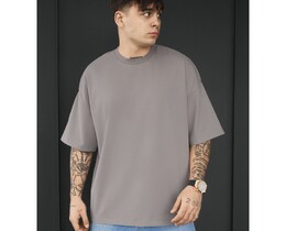 Фото - Мужская практичная футболка Staff gray oversize - Men box