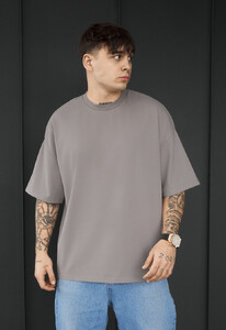 Фото - Чоловіча практична футболка Staff gray oversize - Men box
