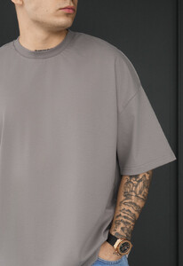 Фото - Чоловіча практична футболка Staff gray oversize - Men box