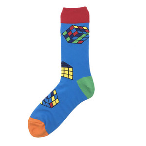 Фото - Носки хлопковые Friendly Socks с принтом "Кубик Рубика" - Men box