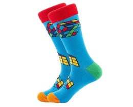 Фото - Носки хлопковые Friendly Socks с принтом "Кубик Рубика" - Men box