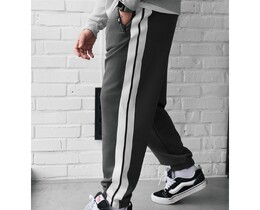 Фото - Мужские спортивные штаны с нашивками-лампасами Staff un dark gray lampas - Men box