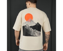 Фото - Чоловіча якісна футболка Staff logo & mountain oversize - Men box