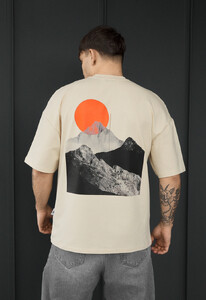 Фото - Мужская качественная футболка Staff logo & mountain oversize - Men box