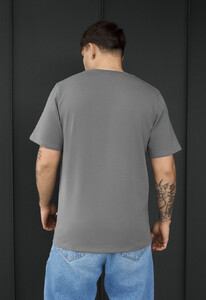 Фото - Мужская однотонная футболка классического кроя Staff sa gray - Men box