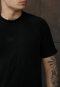 Фото - Мужская футболка с подкатами на рукавах Staff black logo - Men box