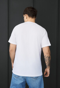 Фото - Мужская футболка с подкатами на рукавах Staff white logo - Men box