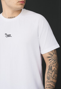 Фото - Мужская футболка с подкатами на рукавах Staff white logo - Men box