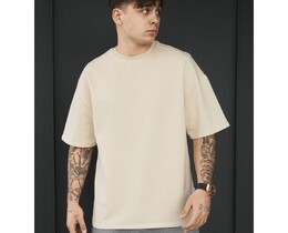 Фото - Чоловіча футболка з подовженими рукавами Staff milk oversize premium - Men box