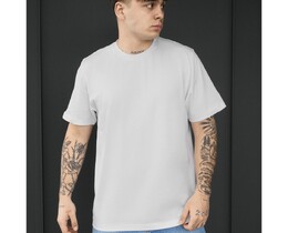 Фото - Мужская однотонная футболка с качественного хлопка Staff white - Men box