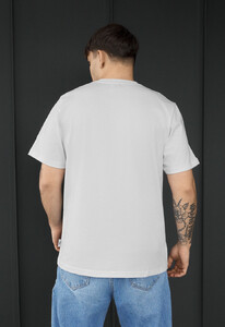 Фото - Мужская однотонная футболка с качественного хлопка Staff white - Men box