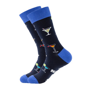 Фото - Носки высокие Friendly Socks "Мартини" темно-синие - Men box