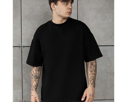 Фото - Чоловіча футболка з подовженими рукавами Staff black oversize premium - Men box