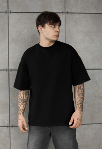 Фото - Чоловіча футболка з подовженими рукавами Staff black oversize premium - Men box