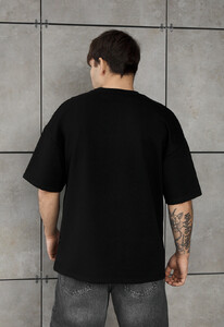 Фото - Чоловіча футболка з подовженими рукавами Staff black oversize premium - Men box
