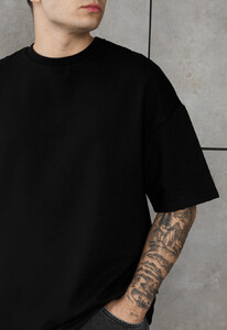 Фото - Чоловіча футболка з подовженими рукавами Staff black oversize premium - Men box