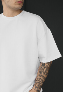 Фото - Мужская футболка с удлиненными рукавами Staff white oversize premium - Men box