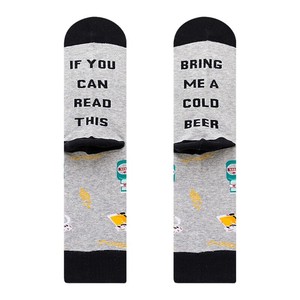 Фото - Высокие носки Friendly Socks серые BRING ME A COLD BEER - Men box