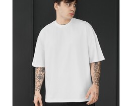Фото - Чоловіча якісна футболка Staff white oversize - Men box