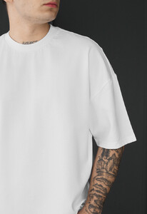 Фото - Чоловіча якісна футболка Staff white oversize - Men box