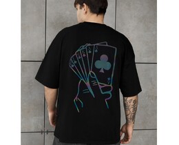 Фото - Чоловіча якісна футболка Staff cards reflective oversize - Men box