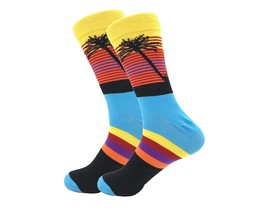Фото - Носки красочные Friendly Socks в полоску Sunset Palms - Men box