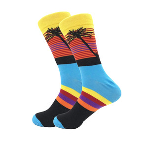 Фото - Носки красочные Friendly Socks в полоску Sunset Palms - Men box