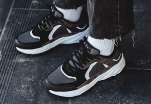 Фото - Чоловічі кросівки з ламінованими вставками Staff gray & black & brown - Men box