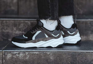 Фото - Чоловічі кросівки з ламінованими вставками Staff gray & black & brown - Men box