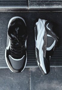 Фото - Чоловічі кросівки з ламінованими вставками Staff gray & black & brown - Men box