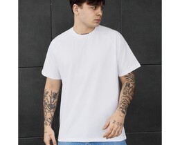 Фото - Чоловіча однотонна стильна футболка Staff white - Men box