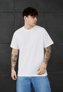 Фото - Чоловіча однотонна стильна футболка Staff white - Men box