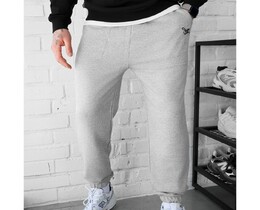 Фото - Чоловічі спортивні штани з бавовни Staff al logo gray melange - Men box