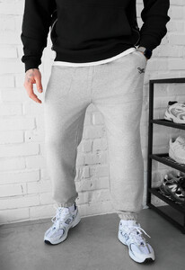 Фото - Чоловічі спортивні штани з бавовни Staff al logo gray melange - Men box