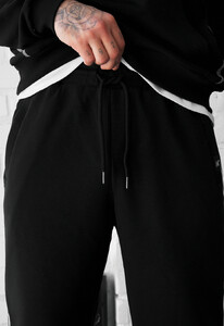 Фото - Мужские спортивные штаны с нашивками-лампасами Staff un black 2 lampas - Men box