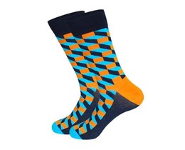 Фото - Носки от Friendly Socks с разноцветным оптическим принтом - Men box