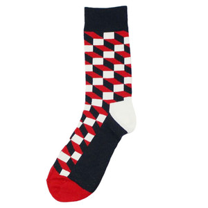 Фото - Носки высокие Friendly Socks с оптическим рисунком - Men box