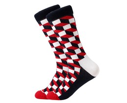 Фото - Носки высокие Friendly Socks с оптическим рисунком - Men box