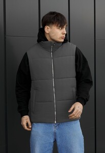 Фото - Чоловіча утеплена жилетка з водовідштовхувальними властивостями Staff kred gray - Men box