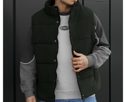 Фото - Мужская утепленная жилетка Staff to alto dark green - Men box